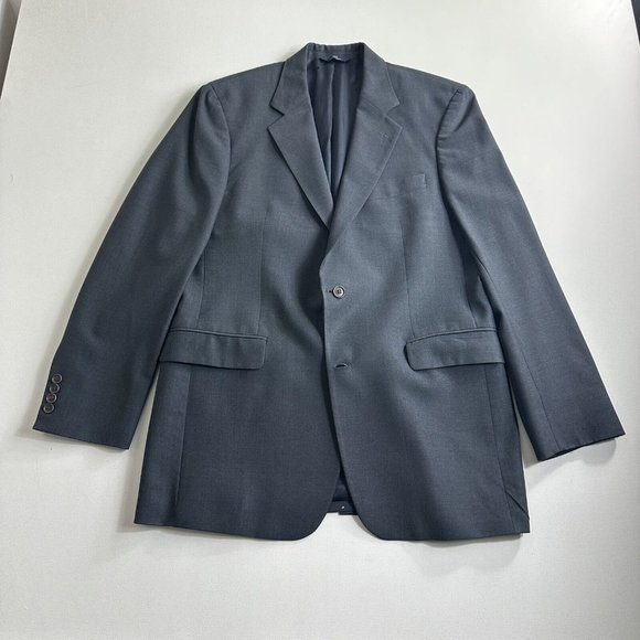 Brooks Brothers‎ 346 Gray Wool Blazer Jacket Mens Size 40 Large 2 Button - Picture 1 of 13